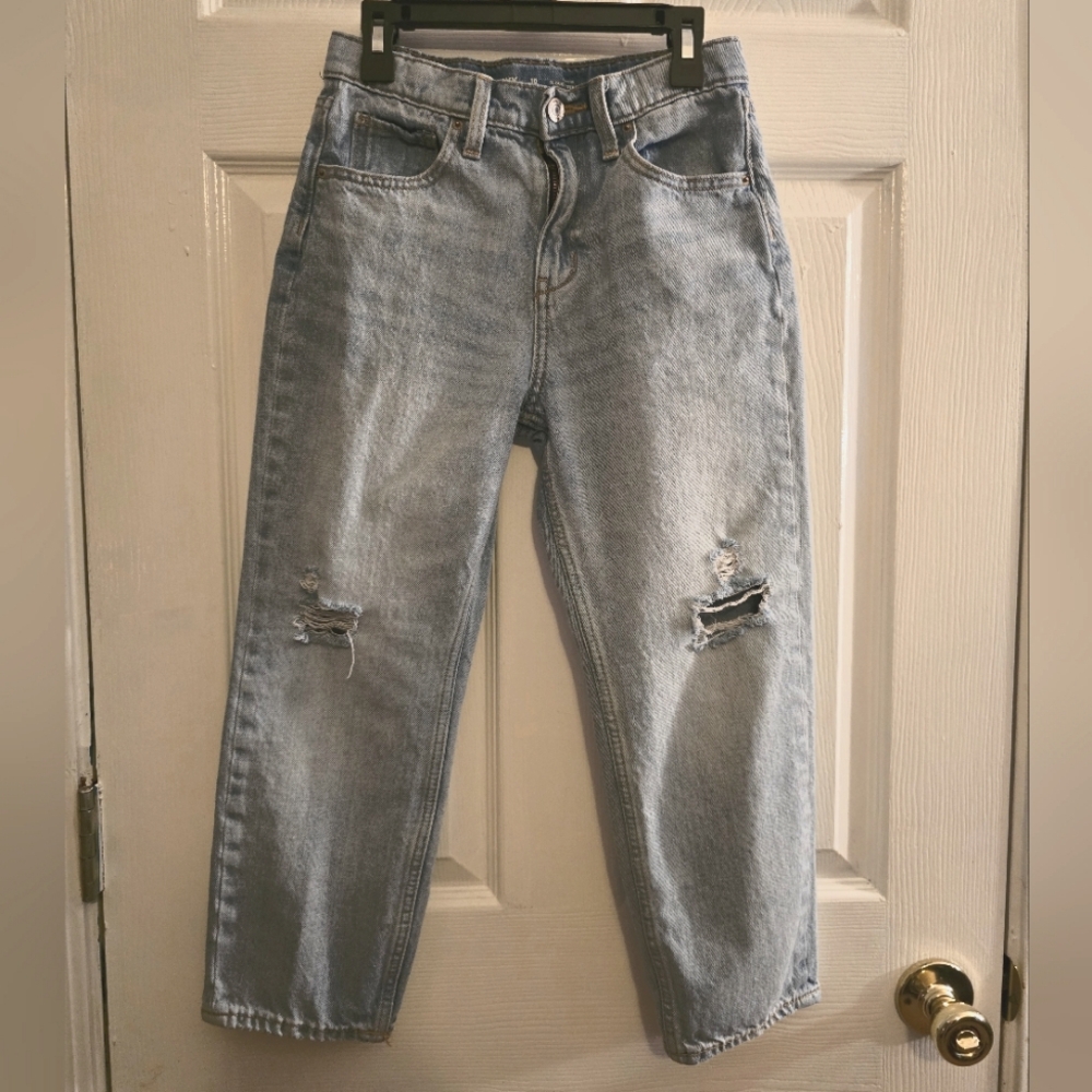 Old Navy girls slouchy straight jeans, size 10